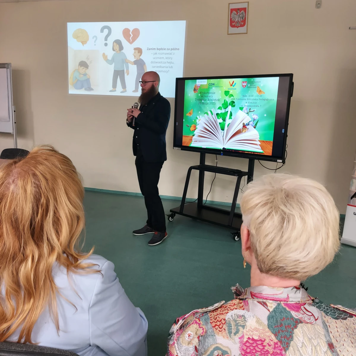 Prelegent w trakcie seminarium