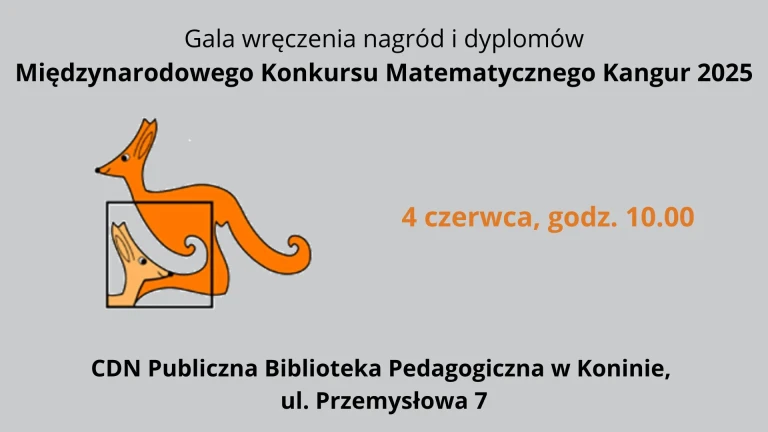 Uroczystość wręczenia nagród i dyplomów w konkursie Kangur 2025